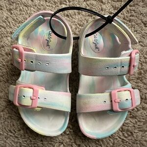 Little girl croc sandals